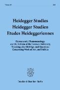 Heidegger Studies - Heidegger Studien - Etudes Heideggeriennes
