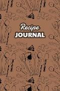 Recipe Journal: Blank Cookbook, Recipes Organizer Notebook, Great for 100 Recipes, Recipe Book to Write in Your Own Recipes, White Pap