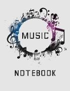 Music Notebook: Lined/Ruled Paper And Staff, Lyric Diary and Manuscript Paper for Songwriters and Musicians