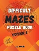 Difficult-Level MAZES Puzzle Book