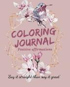 Coloring Journal Positive Affirmations