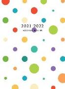 2021-2022 Academic Planner: Large Weekly and Monthly Planner with Inspirational Quotes and Polka Dots (Hardcover)