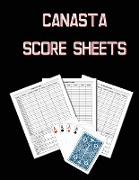 Canasta Score Sheets: Canasta Blank Score Sheet Notebook