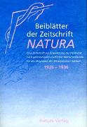 Beiblätter der Zeitschrift Natura