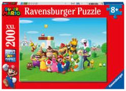Ravensburger Kinderpuzzle - 12993 Super Mario Abenteuer - Puzzle für Kinder ab 8 Jahren, mit 200 Teilen im XXL-Format