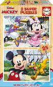 Mickey und Freunde 2x25 Teile Holzpuzzle
