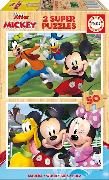 Mickey und Freunde 2x50 Teile Holzpuzzle