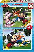 Mickey und Freunde 2x48 Teile Puzzle