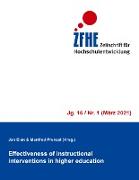 Effectiveness of instructional interventions in higher education