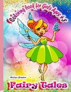 Fairy Tales Coloring book for Girls Ages 4-8