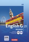 English G 21, Ausgabe A, Band 3: 7. Schuljahr, Workbook mit CD-ROM und Audios online