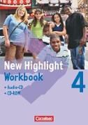 New Highlight, Allgemeine Ausgabe, Band 4: 8. Schuljahr, Workbook mit CD-ROM und Text-CD