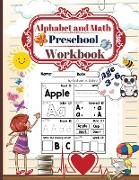 Alphabet and math preschool workbook age 3-6