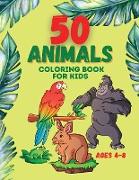 50 Animals Coloring Book for kids ages 4-8