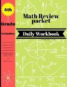 4th Grade Math Review Packet Daily Workbook