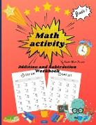 Math activity addition and subtraction workbook grade 1