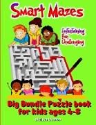Smart Mazes Big Bundle Puzzle Book Kids Ages 4-8 Entertaining , Fun , Challenging