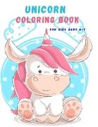 UNICORN COLORING BOOK for kids ages 4-7: Adorable Jumbo Size designs Perfect for Children to practice their skill of how to colored, Great Gift, Activ