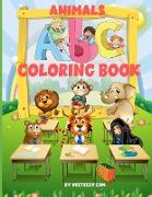 Coloring Book: Amazing Alphabet Animals Coloring Book and Letter Tracing Workbook for kids ages 2-4 4-8