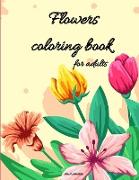 Flowers coloring book for adults