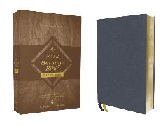 NASB, Heritage Bible, Passaggio Setting, Genuine Leather, Buffalo, Blue, 1995 Text, Art Gilded Edges, Comfort Print