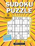 Intermediate level sudoku puzzle for adults | 50 pages of brain games for adults