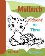 Malbuch Kleinkind mit Tieren