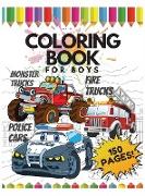 Coloring Book for Boys, 150 Pages