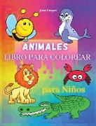 Animales Libro Para Colorear Para Niños: para niños pequeños, preescolar y jardín de infancia
