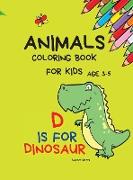 Animals Coloring Book for kids age 3-5