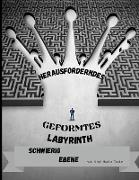 Herausforderndes geformtes Labyrinth Schwieriger Ebene