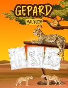 Gepard Malbuch für Kinder