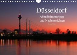 Düsseldorf Abendstimmungen und Nachtansichten (Wandkalender 2022 DIN A4 quer)
