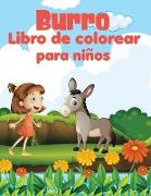 Burro libro de colorear para niños
