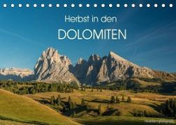 Herbst in den Dolomiten (Tischkalender 2022 DIN A5 quer)