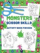 Monsters Scissor Skills Activity Book For Kids