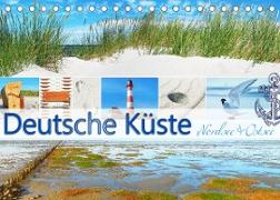 Deutsche Küste - Nordsee und Ostsee (Tischkalender 2022 DIN A5 quer)