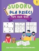 Sudoku dla dzieci 4x4 6x6 9x9