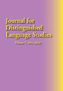 Journal for Distinguished Language Studies, Vol. 7, 2011-2020