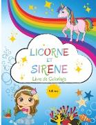 Licorne et Sirène Livre de Coloriage