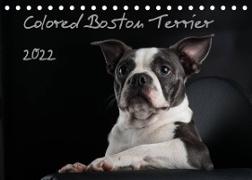 Colored Boston Terrier 2022 (Tischkalender 2022 DIN A5 quer)