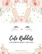 Cute rabbits coloring book for kids