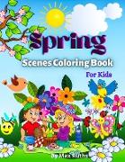 Spring Scenes Coloring Book For Kids