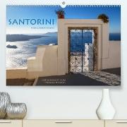 Santorini Fira & Firostefani (Premium, hochwertiger DIN A2 Wandkalender 2022, Kunstdruck in Hochglanz)