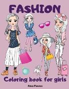 Fashion Coloring book for girls: Coloring book with modern and trendy girls/for girls ages 8-12