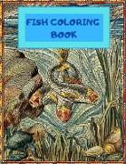 Fish Coloring Book: Unique 35 One-Sided Stress Relieving Designs Ocean Animal, Aquarium, Marine Life Coloring Pages for everyone