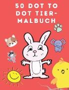 50 Dot to Dot Tier-Malbuch