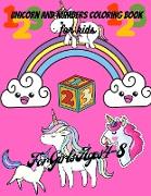 Unicorn And Numbers Coloring Book for kids