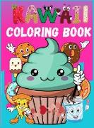 Kawaii Coloring Book: Easy Food Coloring Pages Cupcake, Donut, Chocolate & more For Adults and Kids ( Boys & Girls )