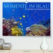 Momente im Blau - Ein Terminplaner für Unterwasser-Freunde (Premium, hochwertiger DIN A2 Wandkalender 2022, Kunstdruck in Hochglanz)